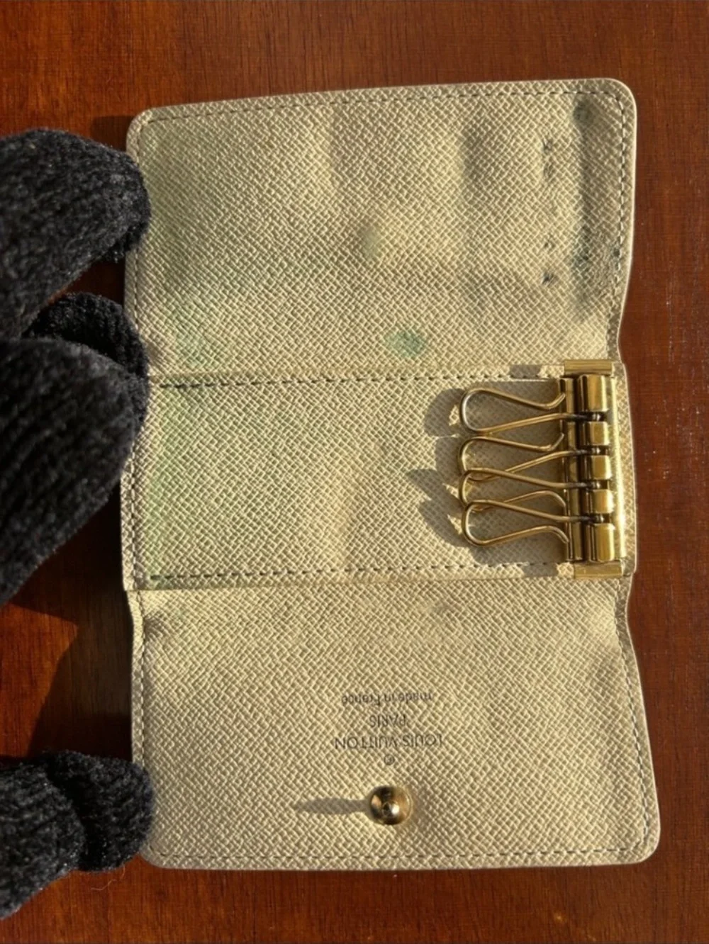 Louis Vuitton Damier Azur key holder